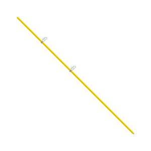 VARETA DE FIBRA DE VIDRO AMAR. 120CMX10MM ZEBU (50UN)