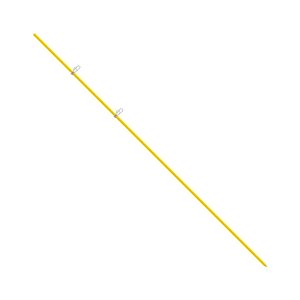 VARETA DE FIBRA DE VIDRO AMAR. 160CMX10MM ZEBU (50UN)
